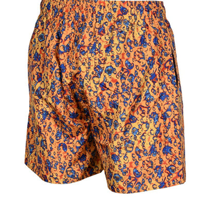 Arena Men's Standard Boxer Allover Swim Trunk Beach Shorts, Orange, Small