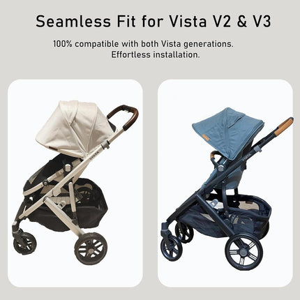 Quintriae Basket Cover for UPPAbaby Vista V2 and Vista V3 Strollers - Protects and Conceals Belongings - Easy Attachment and Access - Water-Resistant Material