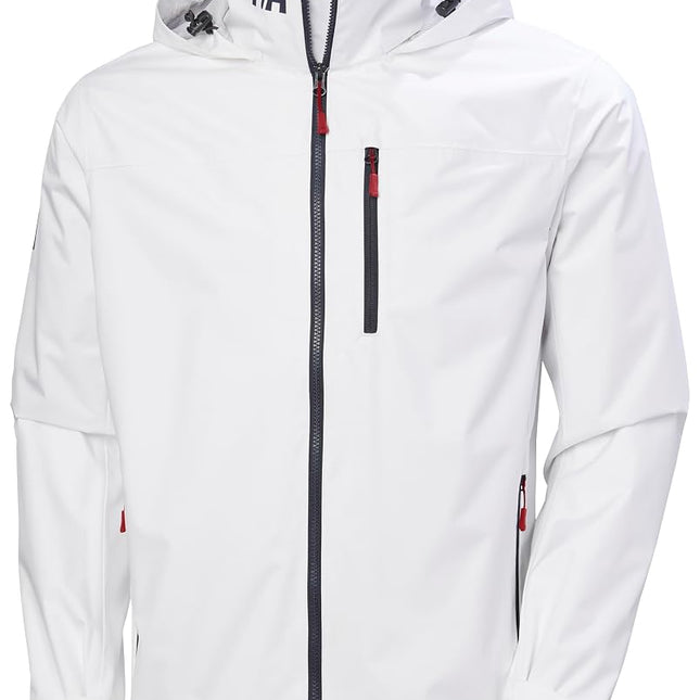 Helly Hansen Men's Crew Hooded Jacket 2.0, White, S