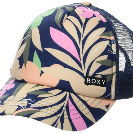 Roxy Girls' Honey Coconut Trucker Hat - Breathable Mesh Snapback, Curved Visor, Naval Academy Ilacabo 241, One Size