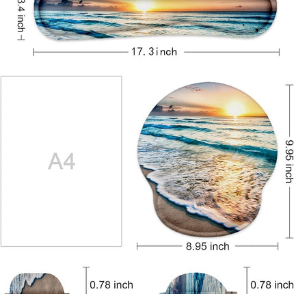 Lateefah Ergonomic Mouse Pad with Wrist Rest and Keyboard Wrist Rest Set