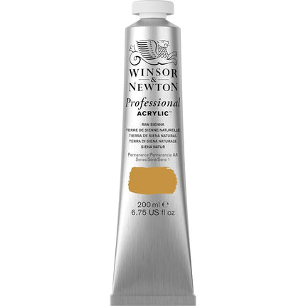 Winsor & Newton 200ml Professional Acrylic Colour Tube - Raw Sienna
