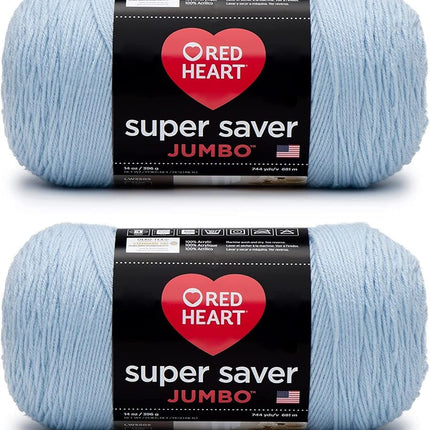 Red Heart Super Saver Jumbo Light Blue Yarn - 2 Pa