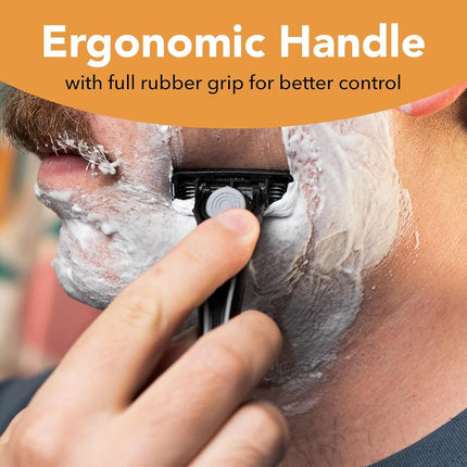 BIC Hybrid Flex 4 Sensitive Titanium Men's Disposable Razors, For a Smooth, Ultra-Close and Comfortable Shave, 8 Cartridges and 1 Handles, 9 Piece Razor Set