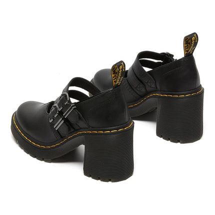Dr. Martens Women's Eviee Platform, Black Sendal, 10