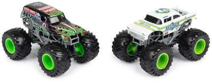 Monster Jam - Original Monster Jam Pack of Two with Authentic Monster Trucks in Scale 1:64, Crass Stunt Action from 3 Years (Assorted Designs, Random)