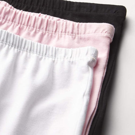 The Children's Place Girls Basic Cartwheel Short, Black/Shell/White 3 Pack, Small