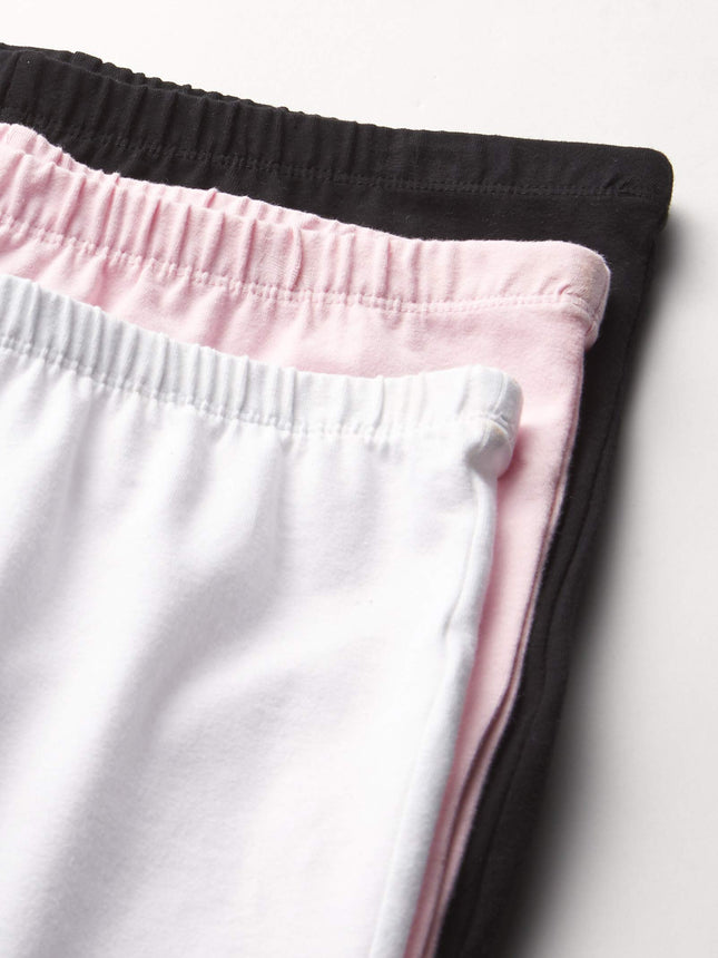 The Children's Place Girls Basic Cartwheel Short, Black/Shell/White 3 Pack, Small