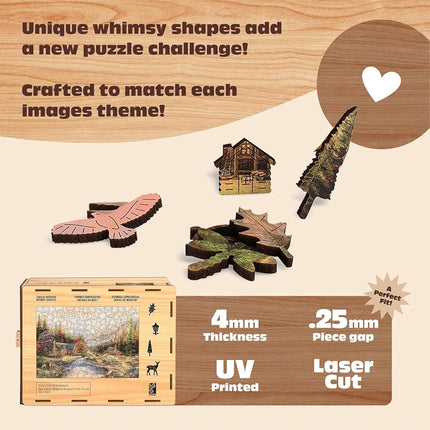 Buffalo Games - Sierra Paradise Wood Puzzle for Adults - Whimsy Cut Jigsaw Pieces - Ages 14 and Up