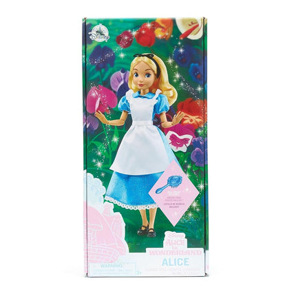 Disney Store - Official Princess (Alice) 11" Classic Doll Includes Brush with Contoured Details, Fully Jointed Toy in Classic Dress, Princess Toys for