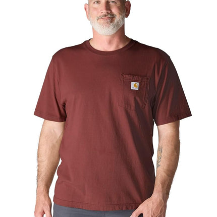 Carhartt Men's Irvine Relaxed Garment Dyed T-Shirt, Dark Spice Red, XXL Tall