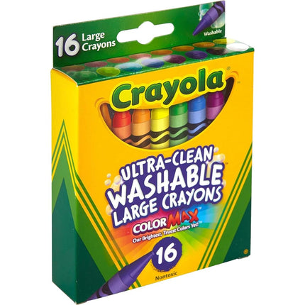 Crayola Lápices de Colores Lavables Ultra Limpios, Lápices de Colores Grandes para Niños Pequeños, 16 unidades, Regalos para Niños