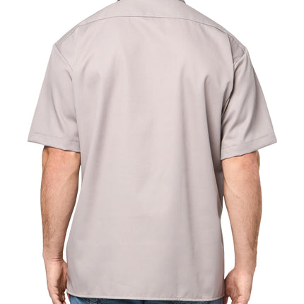 Dickies Mens Short Sleeve Work Shirt, Silver, 3X-Large Big Tall