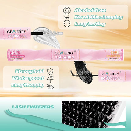 GEMERRY Lash Clusters with Spikes 80D Kit