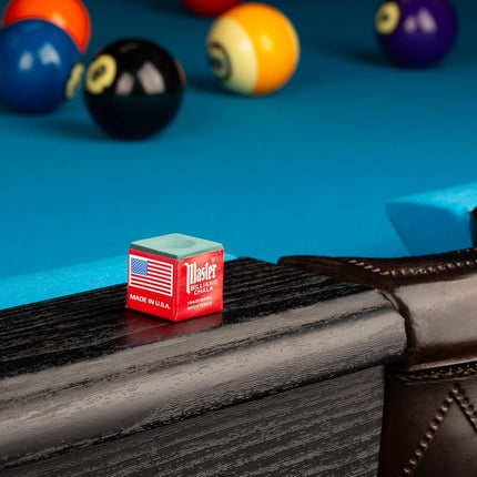 Imperial Master Billiard/Pool Cue Chalk Box, 12 Cubes, Spruce