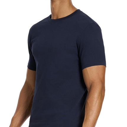 PUMA Men's 4 Pack Cotton Crew Neck Short Sleeve T-Shirt Pack of 4 Short Sleeve Cotton T-Shirt with Crew Neck, Black/Grey/White/Navy Blue, XL