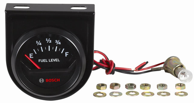 Jauge de niveau de carburant Bosch SP0F000056 Style Line 2" - Électrique (cadran noir, lunette noire)