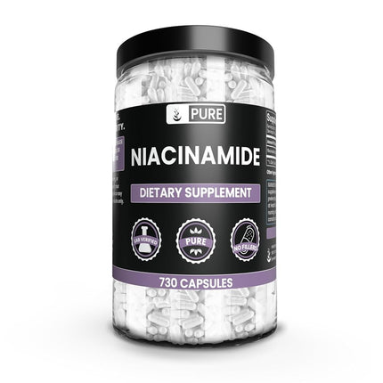 Pure Niacinamide (Vitamin B3), 730 Capsules, 2-Yea