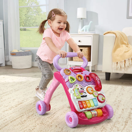 Andador de aprendizaje VTech Sit-to-Stand (embalaje sin frustraciones), rosa