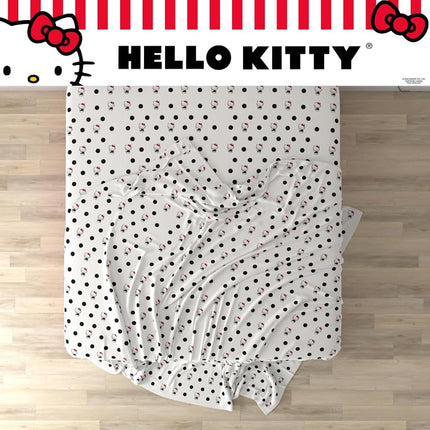 Franco Hello Kitty Bedding Super Soft Microfiber 3 Piece Twin Sheet Set, (Official Licensed Product)