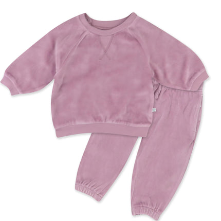 HonestBaby Velour Pullover Hoodie and Zip Front Sw
