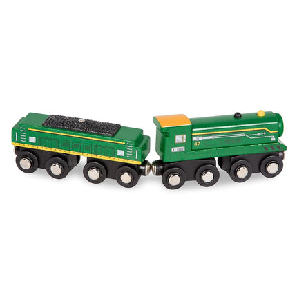 Battat Classic Trains Wooden Train Cars, Magnetic 6-Piece Set, Vehicles