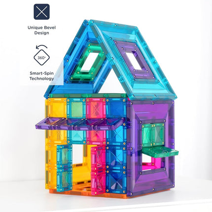 CONNETIX Magnetic Tiles Bright Portal Pack, 48 Pieces