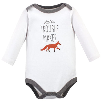Lot de 3 bodys à manches longues en coton pour bébés garçons Hudson Baby, petit renard, 6-9 mois