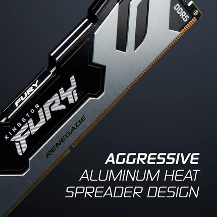 Kingston Fury Renegade Silver 16GB 6400MT/s DDR5 CL32 DIMM Desktop Memory Single Module | Intel XMP 3.0 | Overclocking Stability | KF564C32RS-16