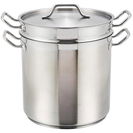 Winware Double-chaudière en acier inoxydable, 16 litres, acier inoxydable