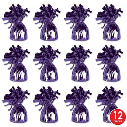 Beistle 50804-PL Metallic Wrapped Balloon Weights. Pack of 12