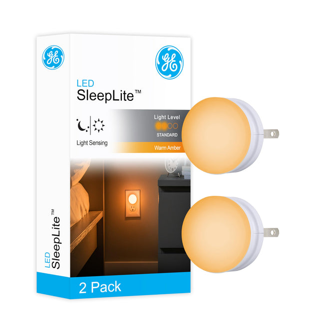 GE SleepLite LED Night Light, 2 Pack, Melatonin, D