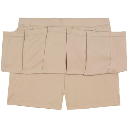 Nautica Little Girls' Uniform Pleated Scooter, Khaki, 4