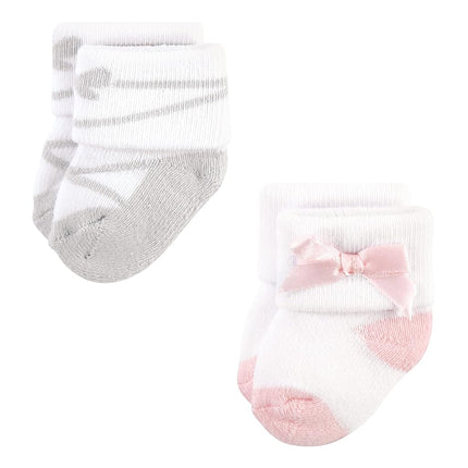 Hudson Baby Unisex Baby Cotton Rich Newborn and Terry Socks, Ballet, 6-12 Months, Ballet 12-pack, 6-12 Months