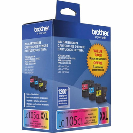 Brother Genuine LC1053PKS Super High Yield XXL Ink Cartridges,Cyan, magenta, yellow