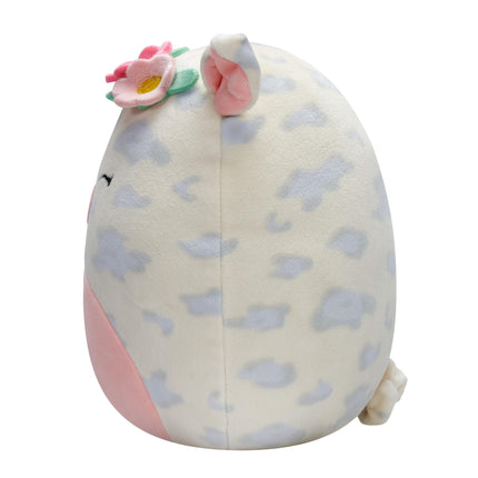 Squishmallows Original Cerdo Manchado Rosie de 19 cm con Corona de Flores Multicolor - Peluche Oficial