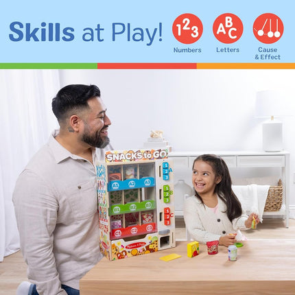 Melissa & Doug Sort, Stock, Select Wooden Vending Machine Play Set | Learning Toy for Kids | Age 3+