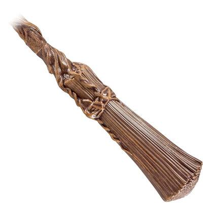 The Noble Collection Wicked Elphaba's Broom Replica Movie Prop Toy, Green, Wood, Synthetic, Hard Floor