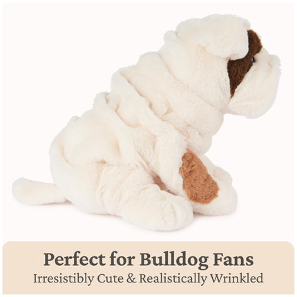 GUND Peluche de cachorrito bulldog Toast, perro de peluche para mayores de 0 años, 10 pulgadas, marrón/blanco