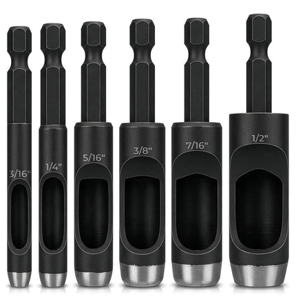 6Pcs Leather Hole Punch Tool - Hollow Punch Set He