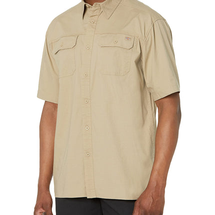 Dickies Men's Flex Short Sleeve Ripstop Shirt, Rin
