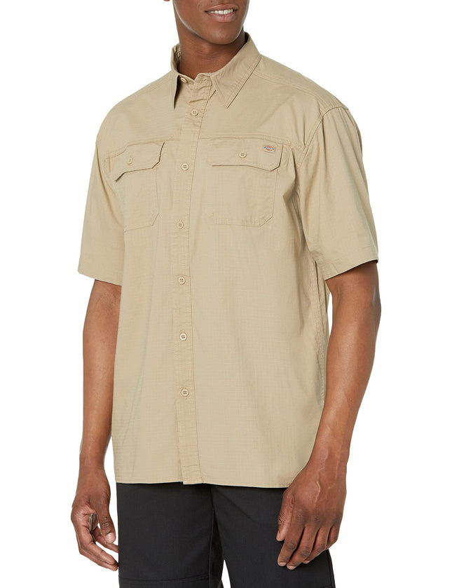 Dickies Men's Flex Short Sleeve Ripstop Shirt, Rin