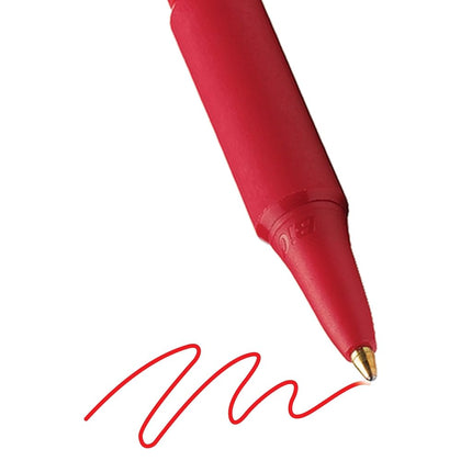 BIC 8373991 Soft Feel Retractable Ball Pen, Medium Point (1.0 mm), Red, 12-Count