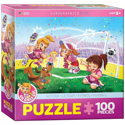 EuroGraphics Go Girls Go! Soccer 100-Piece Puzzle