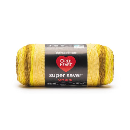 Red Heart Super Saver Ombre Lime Yarn - 2 Pack of 283g/10oz - 100% Acrylic - #4 Worsted (Medium) - 482 Yards - Knitting/Crochet