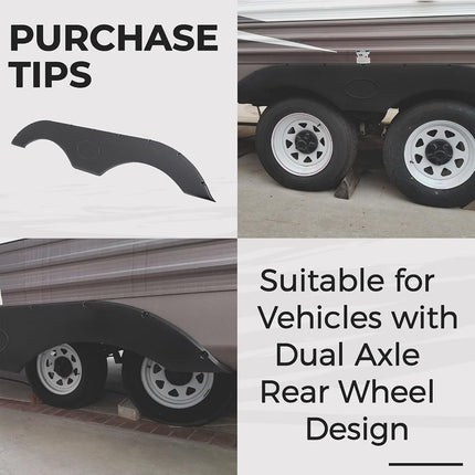 ECOTRIC RV Fender Skirt Replacement Tandem Trailer for RVs Campers and
