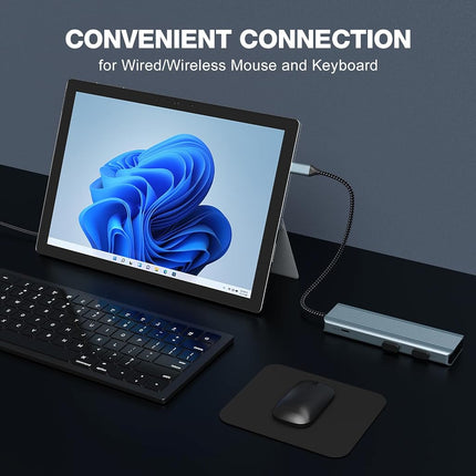 Hub USB C 9 en 1, adaptateur Tymyp avec HDMI 4K, 3 x USB 3.0, USB-C 3.0, 1 x USB 2.0, chargement PD 100W, lecteur de carte SD/TF pour ordinateurs portables et appareils de type C