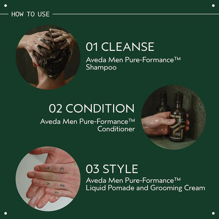 Aveda Men Pure-Formance Conditioner | Lightweight Hair Conditioner for Men | Adds Shine | Scalp Care, 300ml