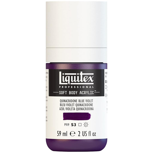 Liquitex Professional Soft Body Acrylic Paint 2-oz bottle, Quinacridone Blue Violet