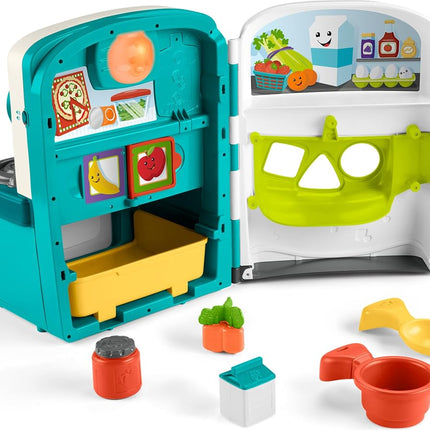 Fisher-Price Baby & Toddler Toy Laugh & Learn Learning Kitchen Playset with Music Lights & 5 Play Pieces for Kids Ages 6+ Months